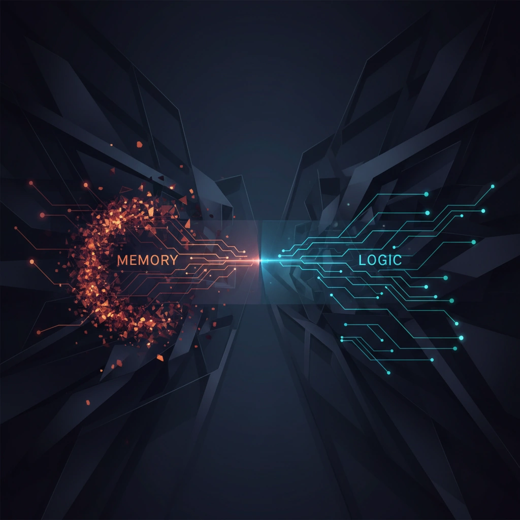 Neural Networks Store Memory and Logic Separately